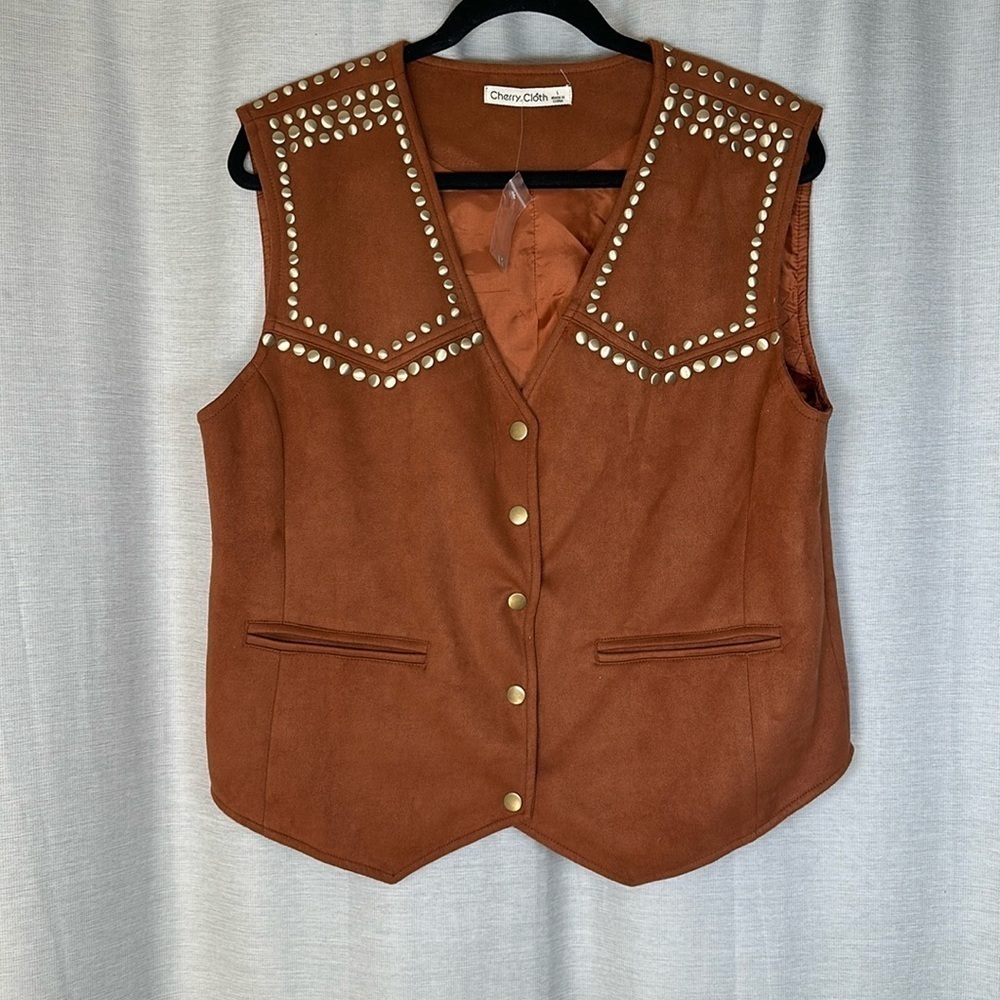 CHERRY CLOTH SWAID VEST SIZE(L)